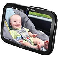 Los mejores  - Espejo Retrovisor Coche de VicTsing para Vigilar al Bebé en el Coche- 360° Ajustable Irrompible Interior Espejo Coche…